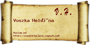 Voszka Heléna névjegykártya